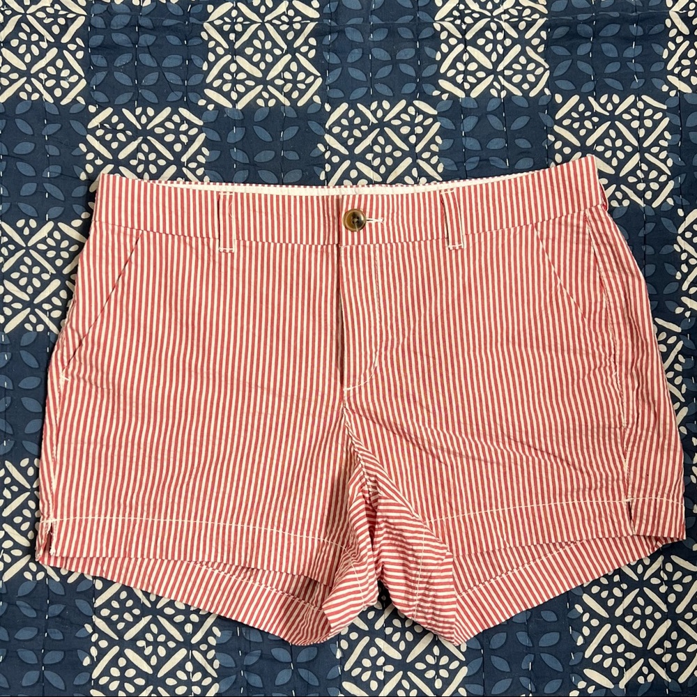 Old Navy Red Striped Everyday Shorts Sz 10